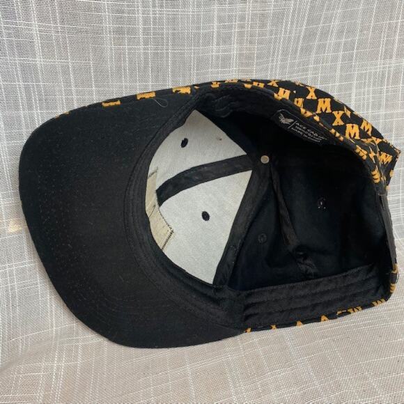 Mexico Ace Snapback Adjust Flat Bill Hecho Adult Baseball Hat Cap Black Yellow - Picture 6 of 7